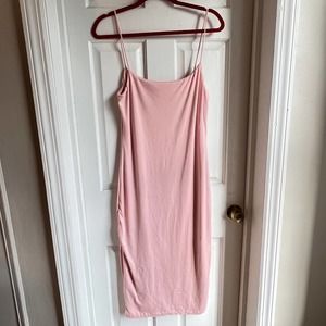 BUMPSUIT Brigette Pink Spaghetti Strap Maternity Dress